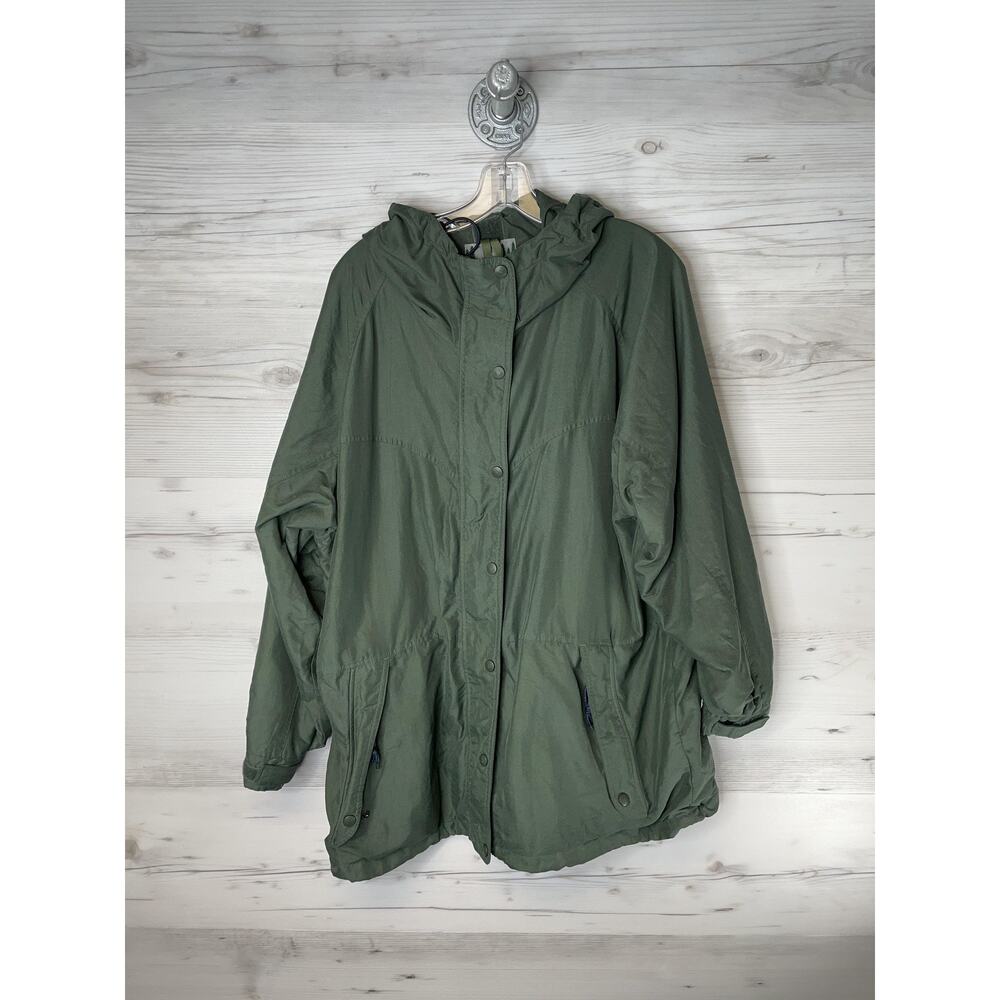 Eastern Mountain‎ Sports Jacket Womens Large Green Hooded Parka Anorak